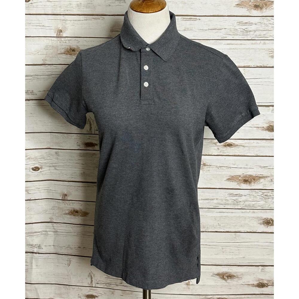 Bonobos Slim Fit classic preppy grey cotton short sleeve polo shirt Size Small